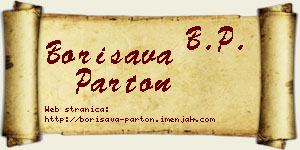 Borisava Parton vizit kartica